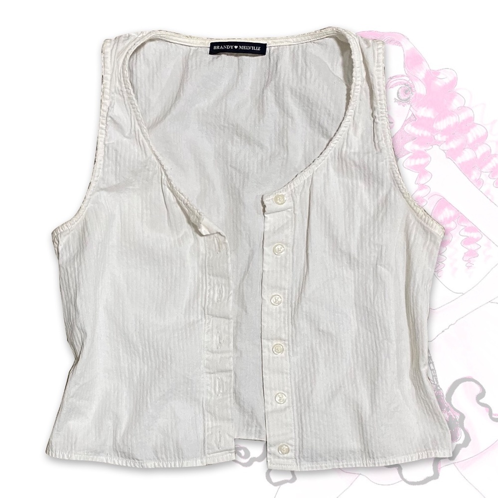 Brandy Melville Cropped Milkmaid Vest